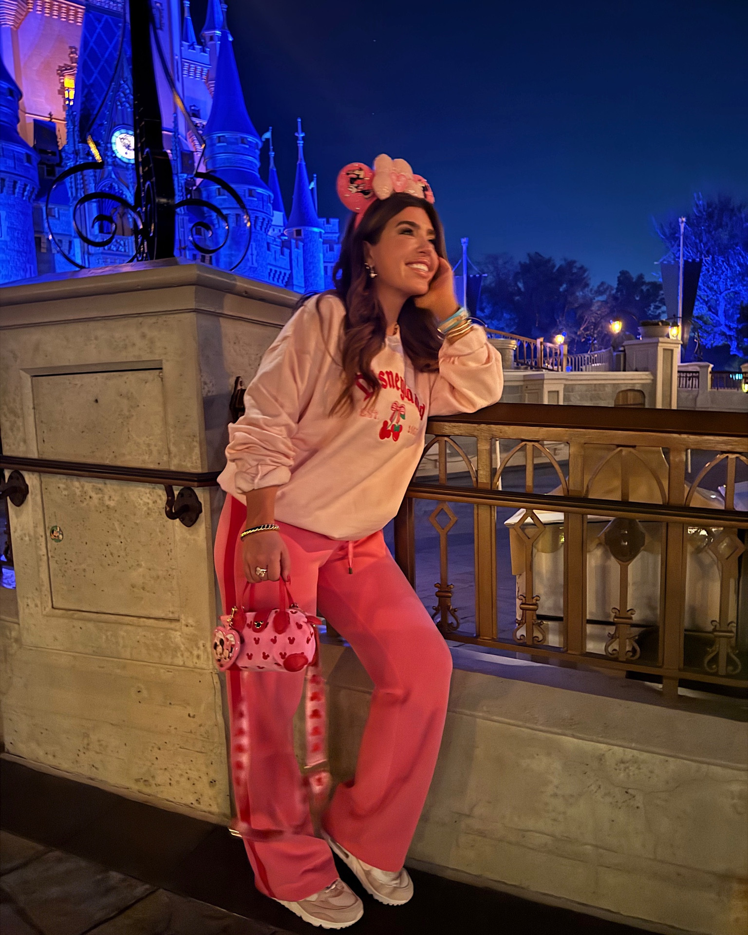 What I Wore at Disney 🎀 wearing track pants from Alter’d State, feel similar to the Spanx Air Essentials (order your typical size), and my sweatshirt is from Etsy (sized up to a large). My Stoney Clover terry pouchette crossbody is sold out but we linked 2 similar options below! 

Alter’d state, what I wore, ootd, Disney ootd, Stoney clover, Madison Payne 

#LTKTravel #LTKStyleTip #LTKSeasonal