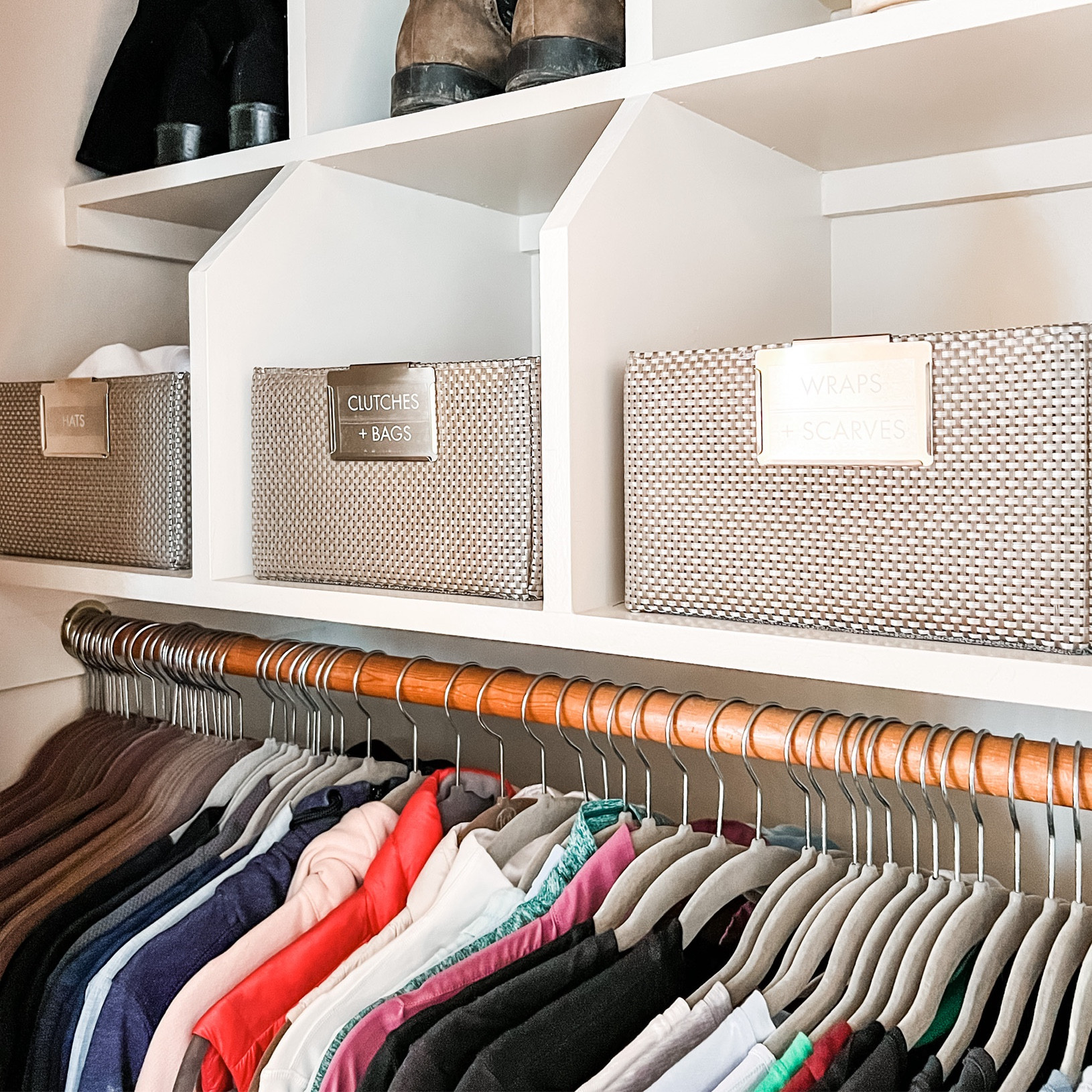  using baskets for accessories is one of our go-to closet organization tips! 🥰

#LTKfamily #LTKhome