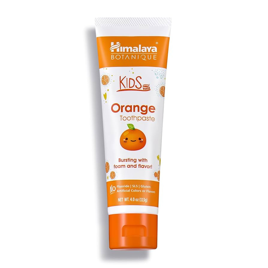 Himalaya Botanique Kids Toothpaste, Herbal, Orange Flavor, Fights Plaque, Fluoride-Free, Gentle, ... | Amazon (US)
