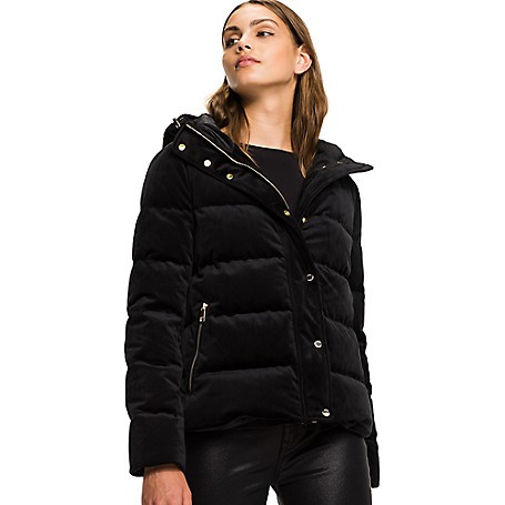 Tommy Hilfiger Velvet Puffer - Black Beauty - Xs | Tommy Hilfiger (US)