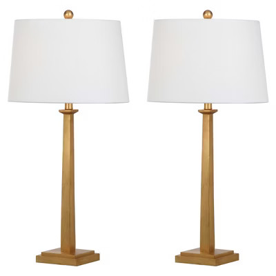 (Set of 2) 31.5" Andino Table Lamp Gold (Includes CFL Light Bulb) - Safavieh | Target