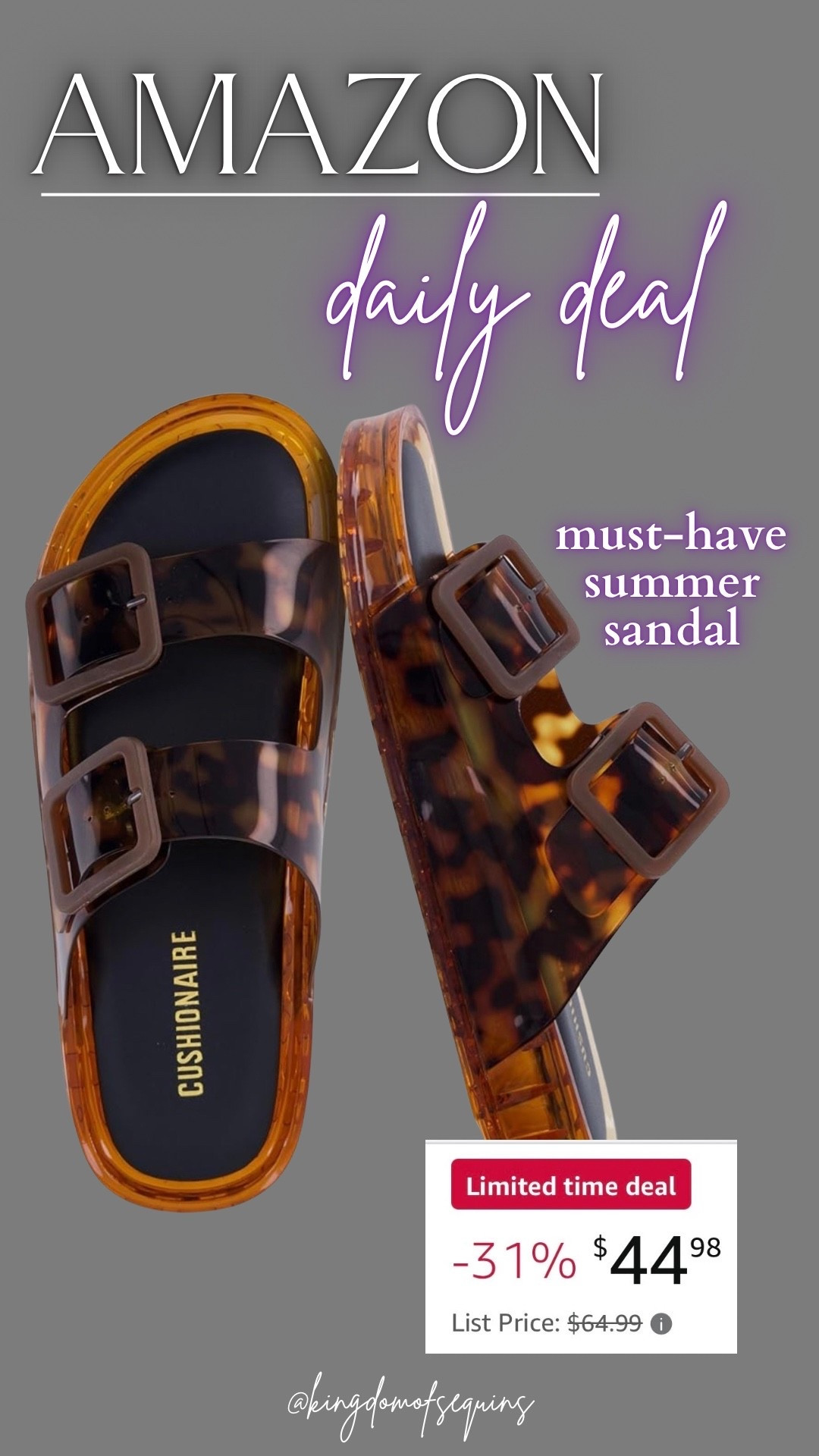 The cutest sandal for summer. On deal now at Amazon.

#LTKSaleAlert #LTKSeasonal #LTKSwim