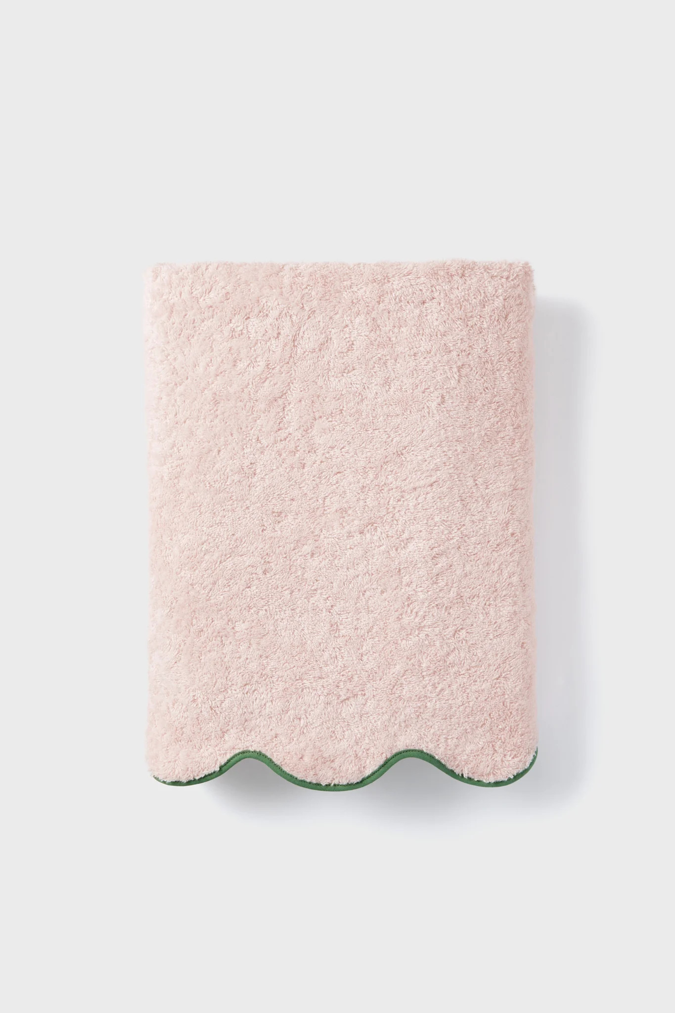 Exclusive Blush and Palm Cairo Scallop Bath Towel | Tuckernuck (US)