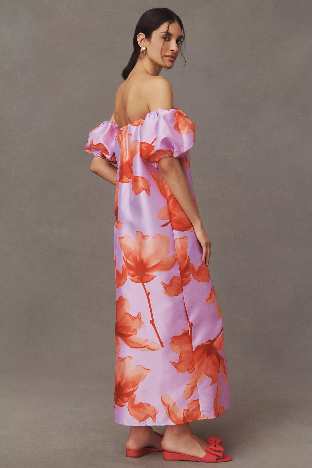 Hutch Shantung Off-The-Shoulder Maxi Dress | Anthropologie (US)