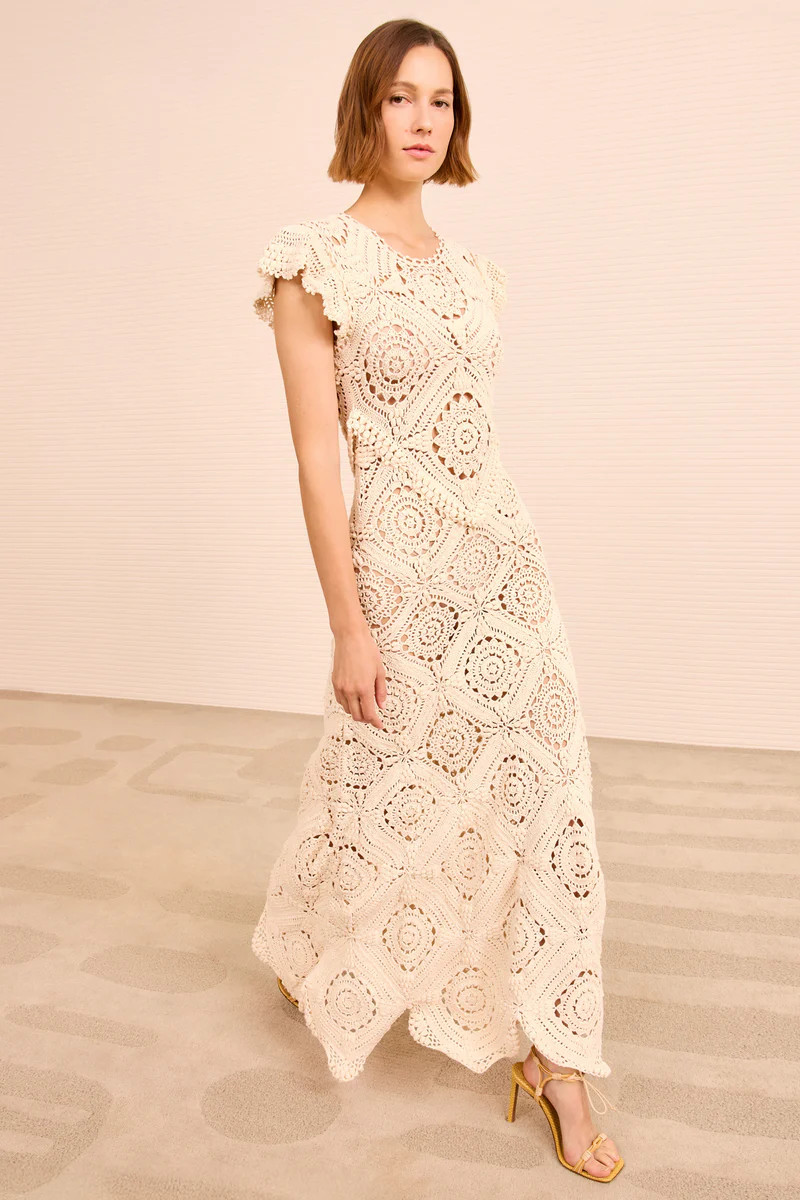 Annalisa Hand Crochet Dress - Cowrie | Ulla Johnson