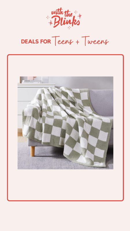 Gift idea for tweens. Checkered blanket. On sale 

#LTKkids #LTKGiftGuide #LTKsalealert