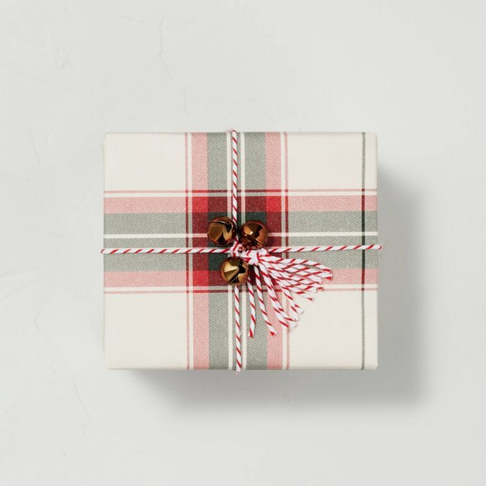 Holiday Plaid Premium Gift Wrap Red/Green - Hearth & Hand™ with Magnolia | Target