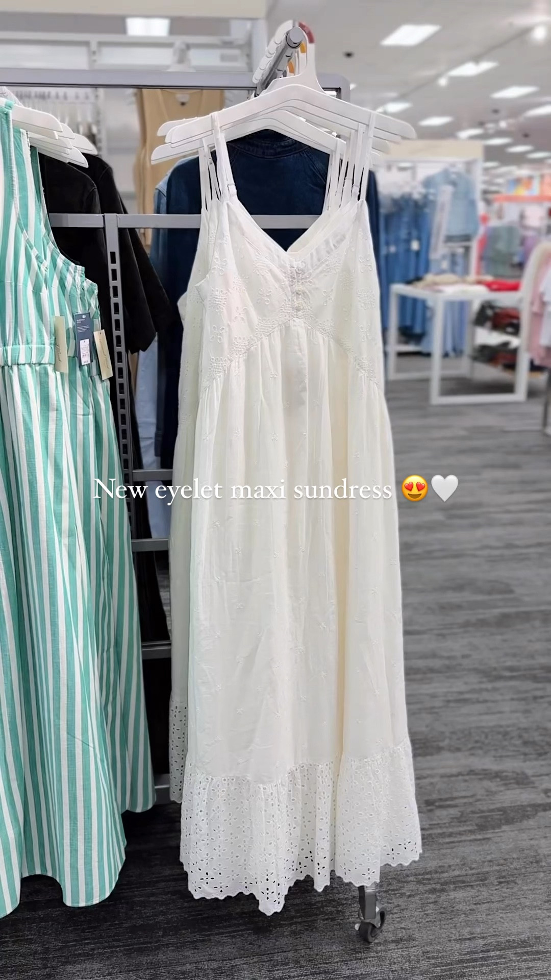 New white  eyelet maxi sundress at Target 

#LTKStyleTip #LTKFindsUnder100 #LTKFindsUnder50