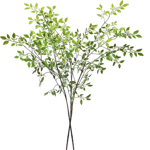 Cherica 43.3 Inch Green Nandian Fake Plants 2 Pcs Greenery Stems for Vase Decor, Artificial Plants Faux Branches for Vase Filler Fake Leaves Office Home Decor | Amazon (US)