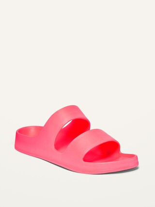 Solid-Color EVA Double-Strap Slide Sandals for Women | Old Navy (CA)