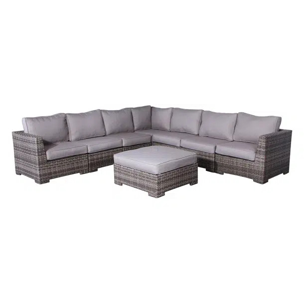Montae 222'' Wicker Outdoor Sectional | Wayfair North America