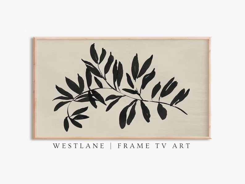 Samsung Frame TV Art | Neutral Botanical Art Painting Modern Floral Plant | DIGITAL TV Art Downlo... | Etsy (US)