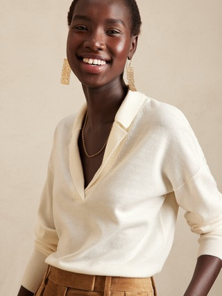 Bella Merino Sweater Polo | Banana Republic (US)