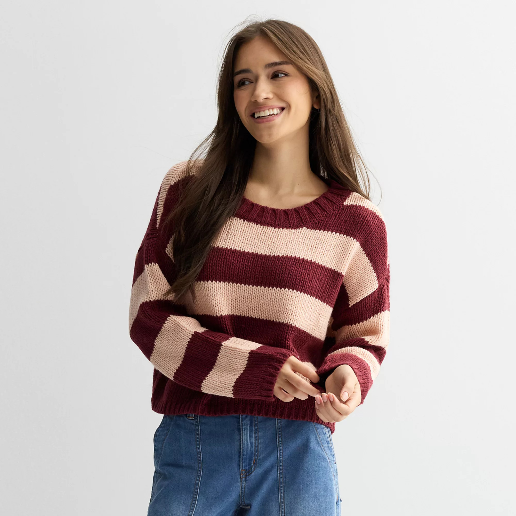 Juniors' SO Chunky Crew Sweater | Kohl's