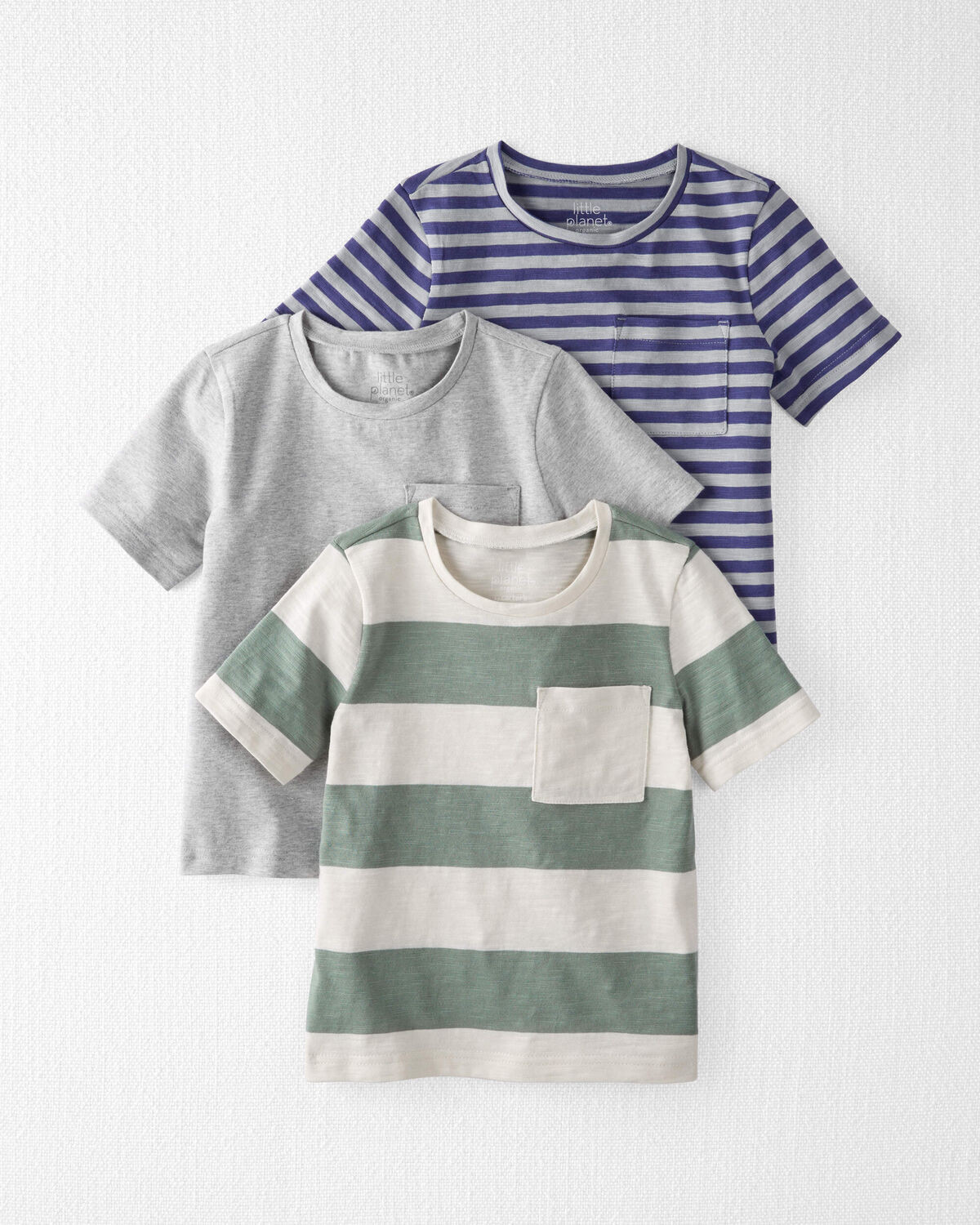 3-Pack Organic Cotton Pocket Tees - Little Planet | Carter's | Carter's Inc