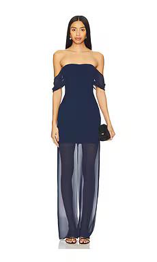Amanda Uprichard Darien Maxi Dress in Navy from Revolve.com | Revolve Clothing (Global)