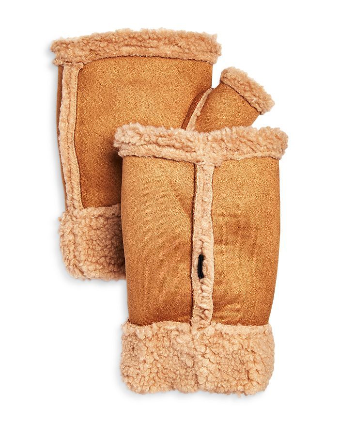 AQUA
            
    
                    
                        Fingerless Faux Shearling Mit... | Bloomingdale's (US)