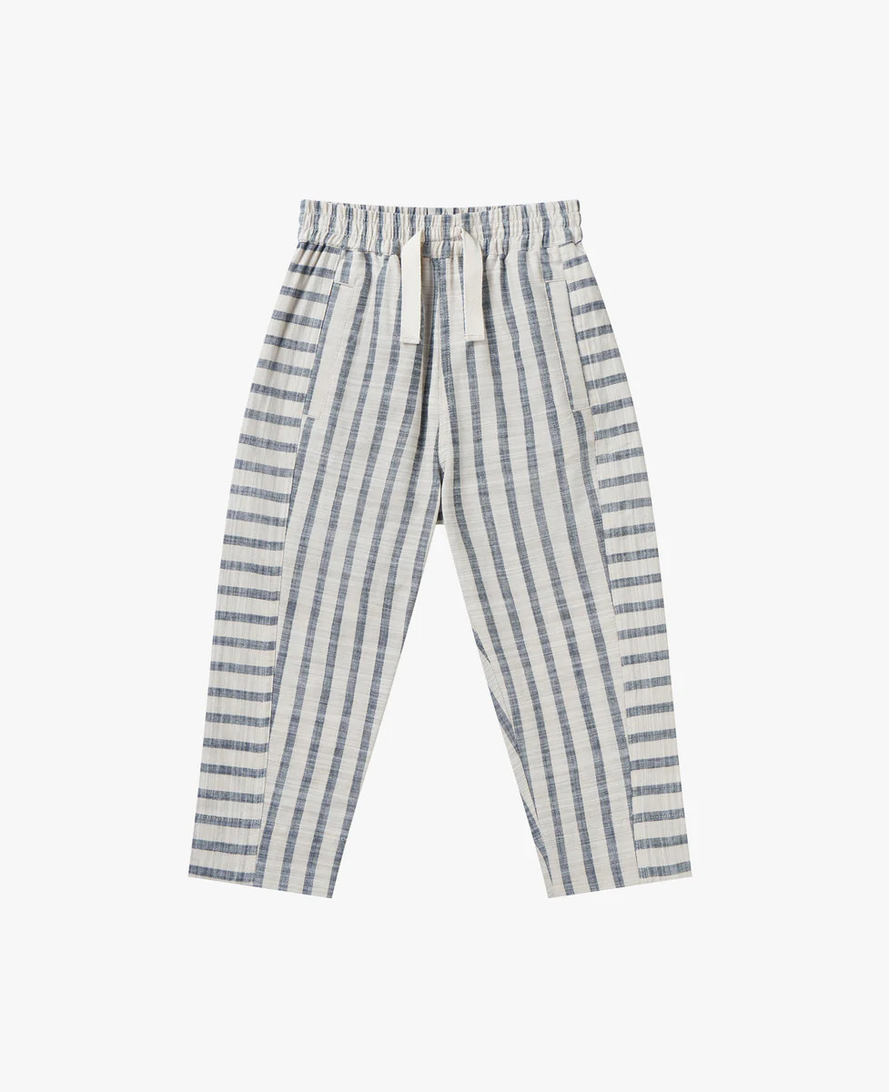 Cotton Wide Stripe Pants - Nautical Stripe | Petite Revery