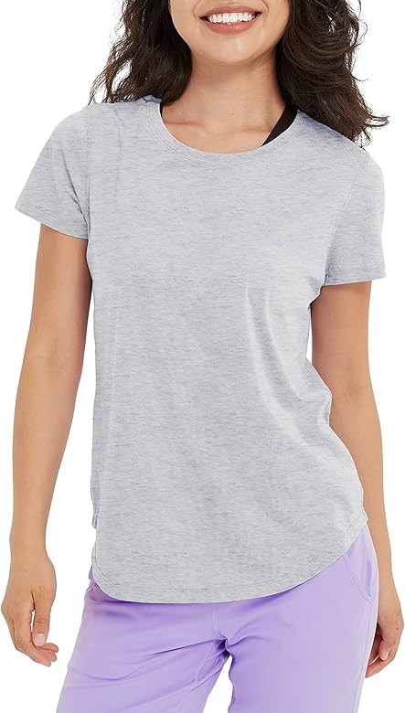 Lulucheri Women's Workout T-Shirt Short Sleeve Lightweight Crew Neck Shirts Yoga Running Exercise At | Amazon (US)