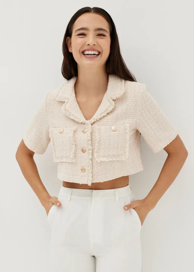 Lannie Tweed Crop Outer | Love, Bonito USA