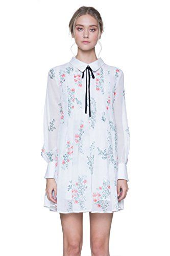 Peony Blossom Pin Tuck Neck Tie Dress by English Factory | Amazon (US)