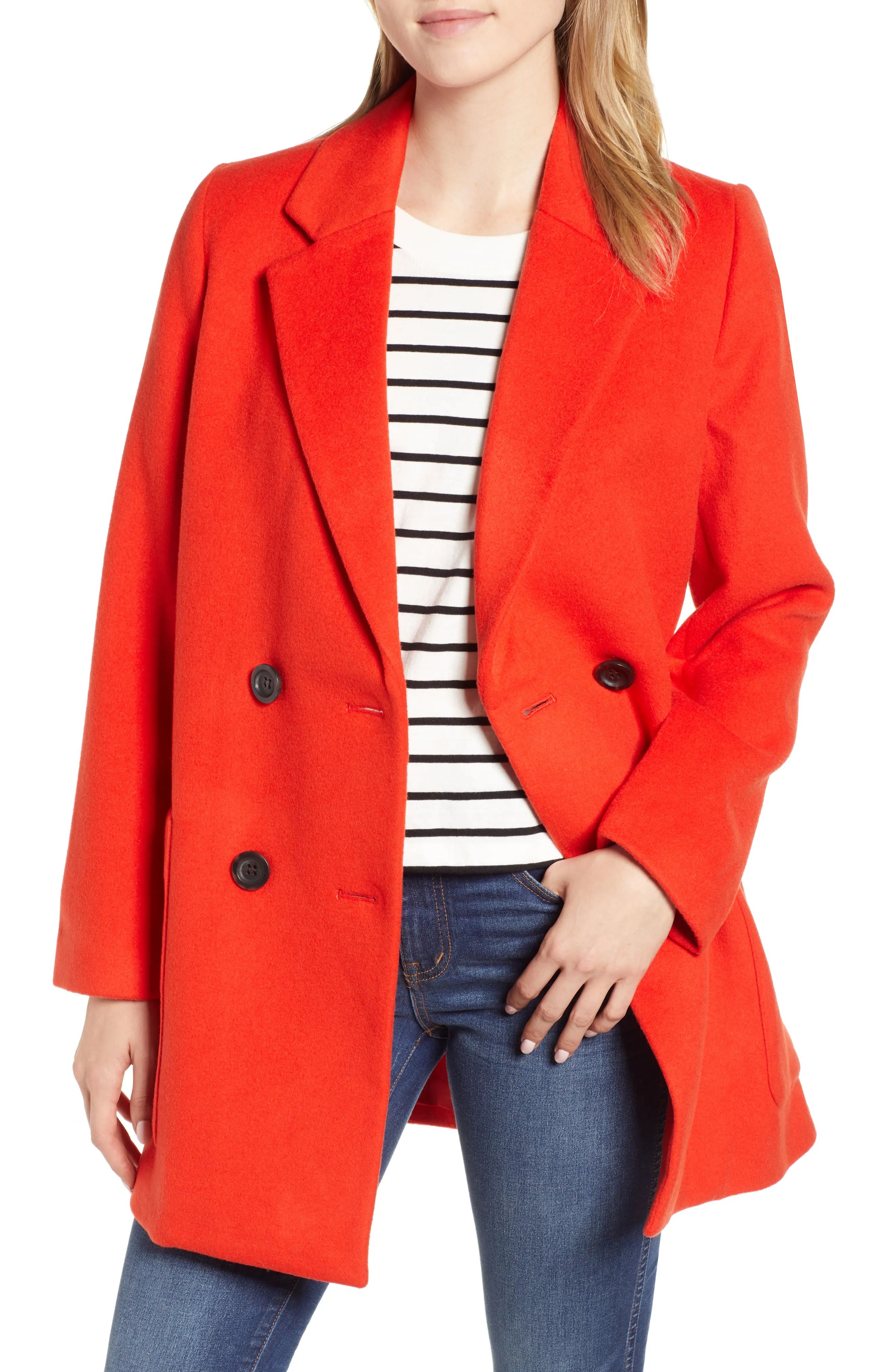 Madewell Hollis Double Breasted Coat | Nordstrom