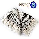Luxury Throw Blanket with Fringe 100% Cotton |40”x71”| for Chair Couch, Boho Farmhouse Rustic... | Amazon (US)