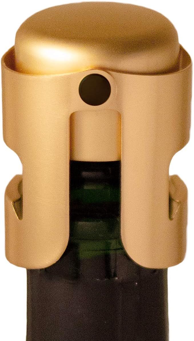 Gold Champagne Stopper, Designed in France, Bottle Sealer for Cava, Prosecco, Sparkling Wine, Fiz... | Amazon (US)