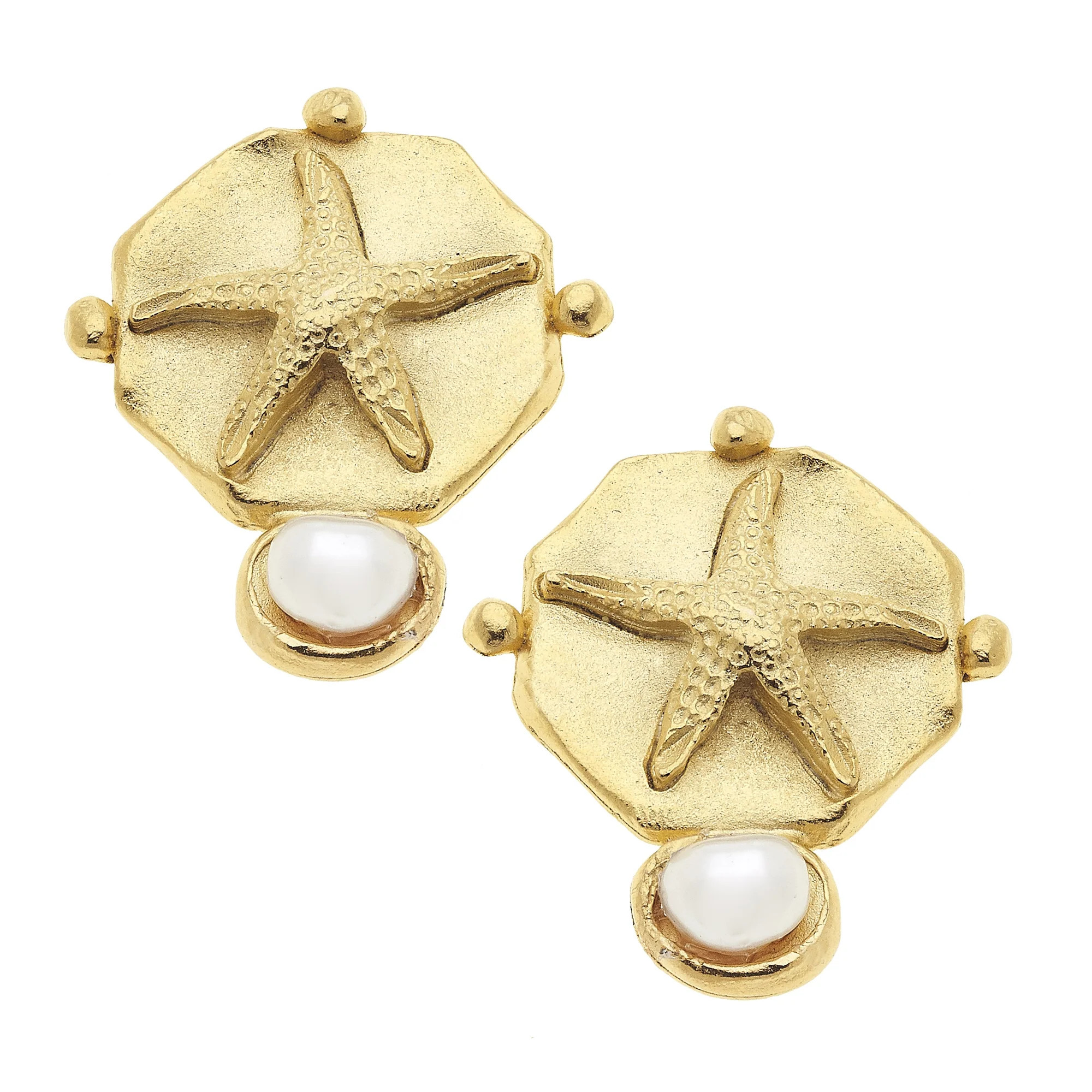 Pearl Starfish Studs | Susan Shaw