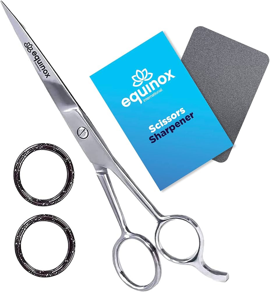 Equinox 6.5" Professional Hair Cutting Scissors for Men & Women - Ice Tempered, Silver - Hair Cut... | Amazon (US)
