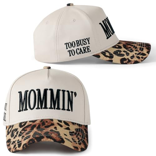 Mommin Trucker Hat Mom Hat Embroidery Adjustable Baseball Cap for Women Mothers Day Great Gifts for Mom Wife Stepmom (Leopard color1) | Amazon (US)