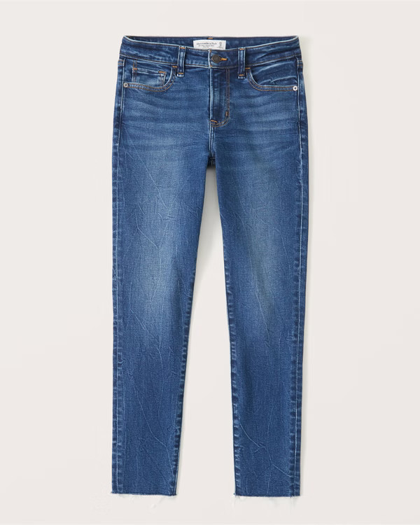 Women's Mid Rise Super Skinny Ankle Jean | Women's Bottoms | Abercrombie.com | Abercrombie & Fitch (US)