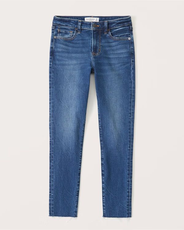 Women's Mid Rise Super Skinny Ankle Jean | Women's Clearance | Abercrombie.com | Abercrombie & Fitch (US)