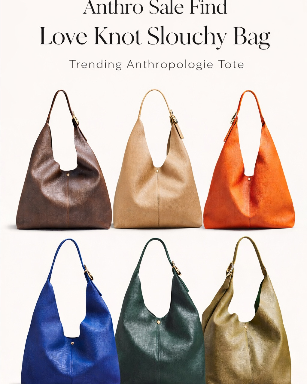 Anthro sale find ✨ This slouchy tote is trending and I’m loving all the color options. Which one would you pick?   Find all colors linked on my LTK.  Use code Anthro20 @ checkout for 20% off orders of $100 or more.  @Anthropologie #slocuhybag#springtrends#springfashion

#LTKSaleAlert #LTKspringtrends #LTKOver40