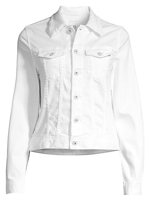 Robyn Denim Jacket, White Jean Jacket, White Denim Jacket, Jean Jacket, Jean Jacket Outfit | Saks Fifth Avenue