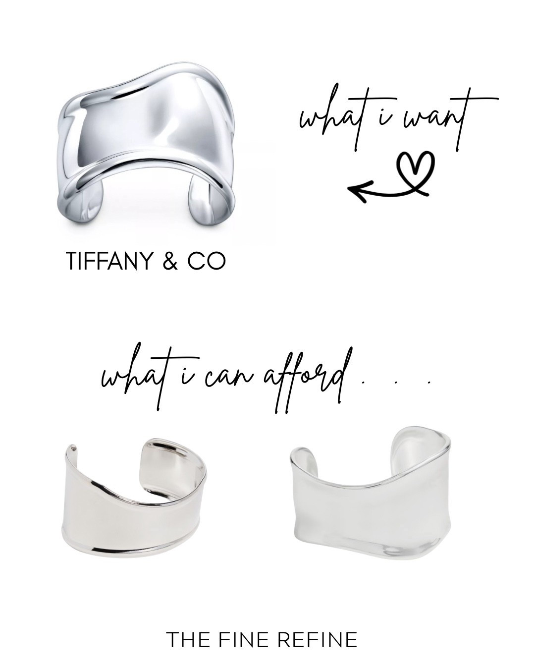When you’re not in the Tiffany & Co. tax bracket, but you still want the look. 😅

These aren’t dupes—just really good sculptural silver cuffs with the same elevated feel for a fraction of the price.

Comment SHOP for the Amazon links. 🤍

#LTKWorkwear #LTKWedding #LTKMidsize