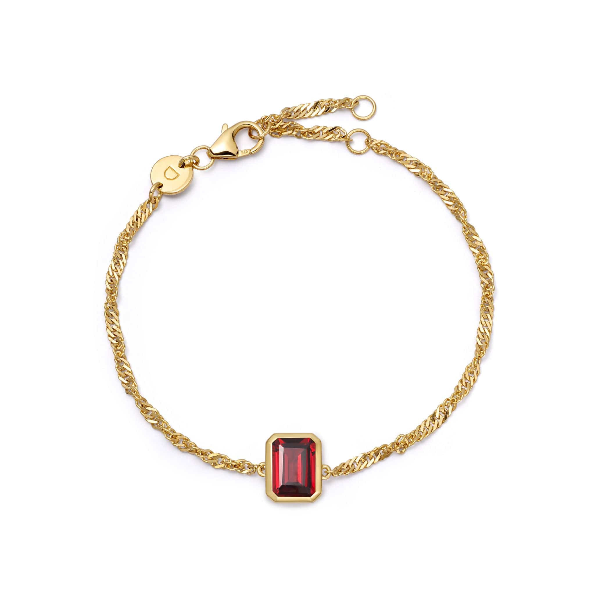 Birthstone Charm Bracelet 18ct Gold Plate | Daisy London Jewellery