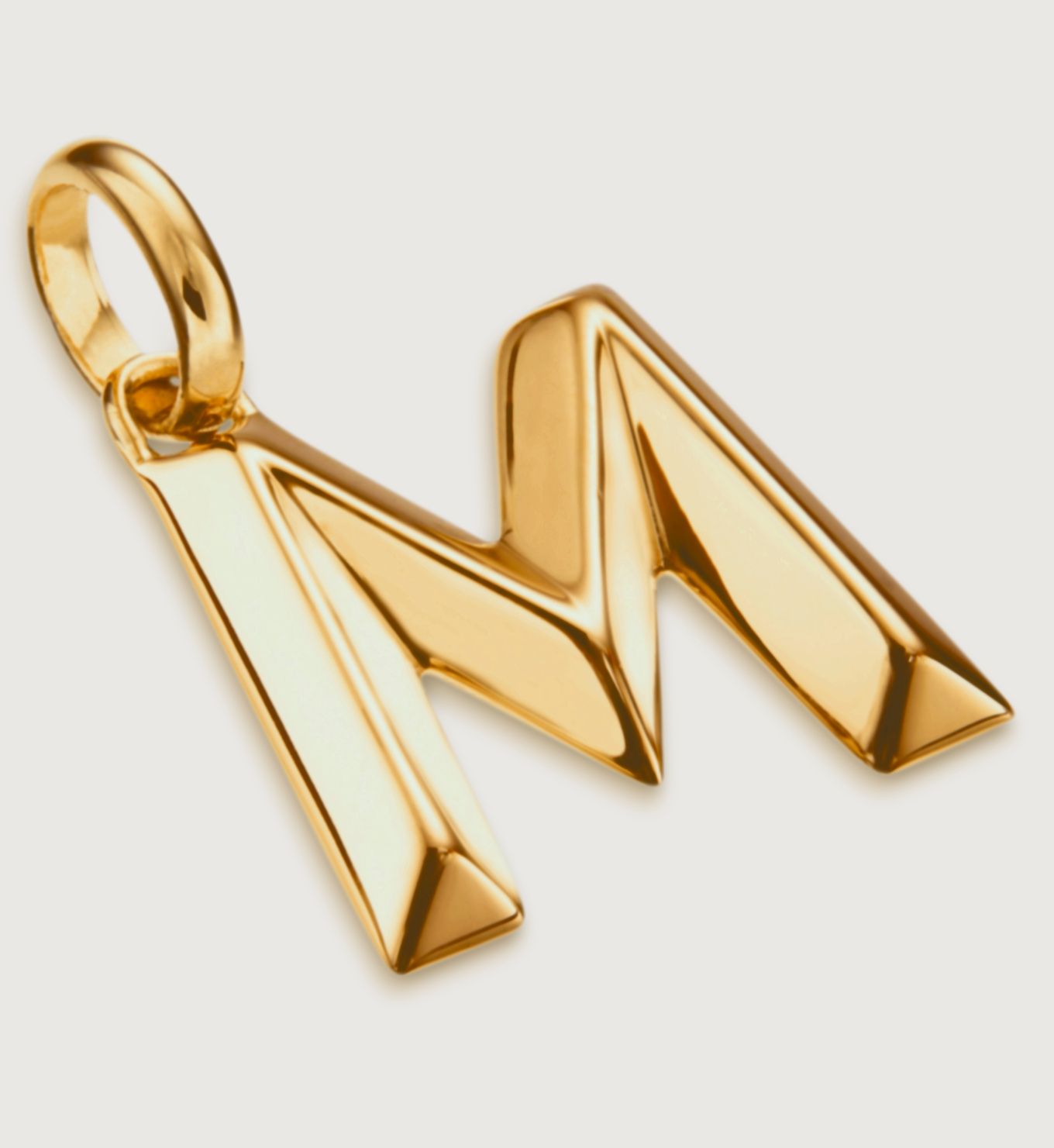 Alphabet M Pendant Charm | Monica Vinader (Global)