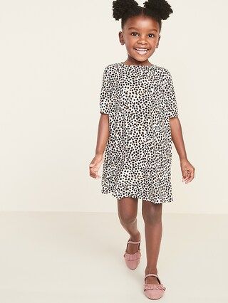 Printed Elbow-Sleeve Swing Dress for Toddler Girls | Old Navy (US)