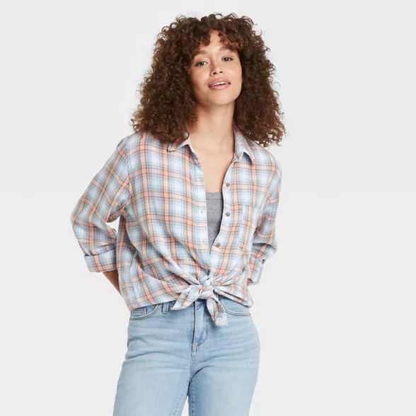 Women's Long Sleeve Gauze Button-Down Shirt - Universal Thread™ | Target