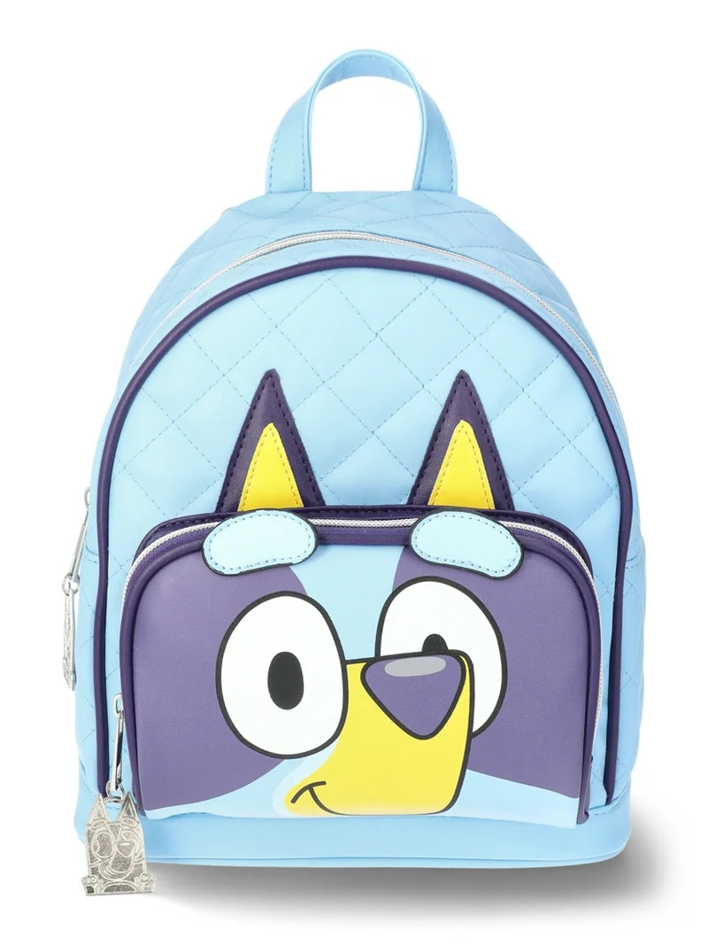 BBC Bluey Women's Quilted Mini Backpack, Light Blue | Walmart (US)