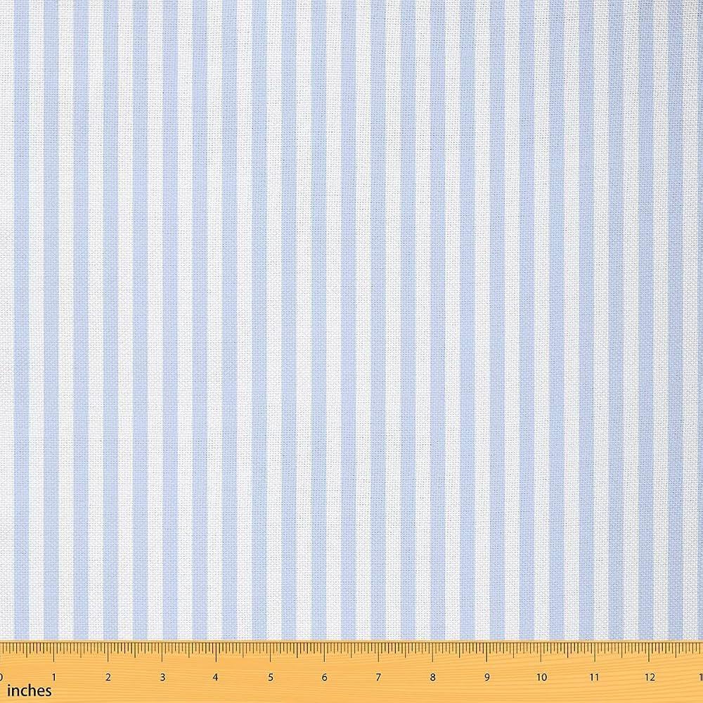 Blue White Stripes Upholstery Fabric by The Yard,Modern Simple Style Striped Fabric by The Yard S... | Amazon (US)