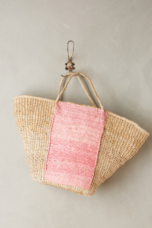 Pink Straw Bag | Anthropologie (US)