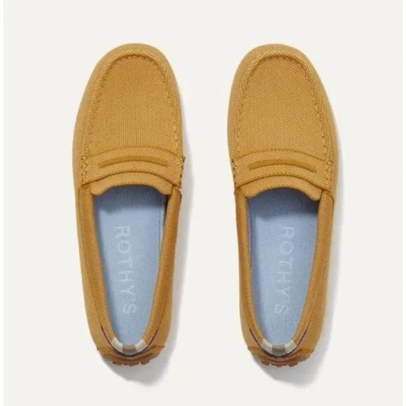 ROTHY'S Women's The Driver Comfy Driving Slip-on Loafers Yellow Size 10.5 NWOT | Poshmark