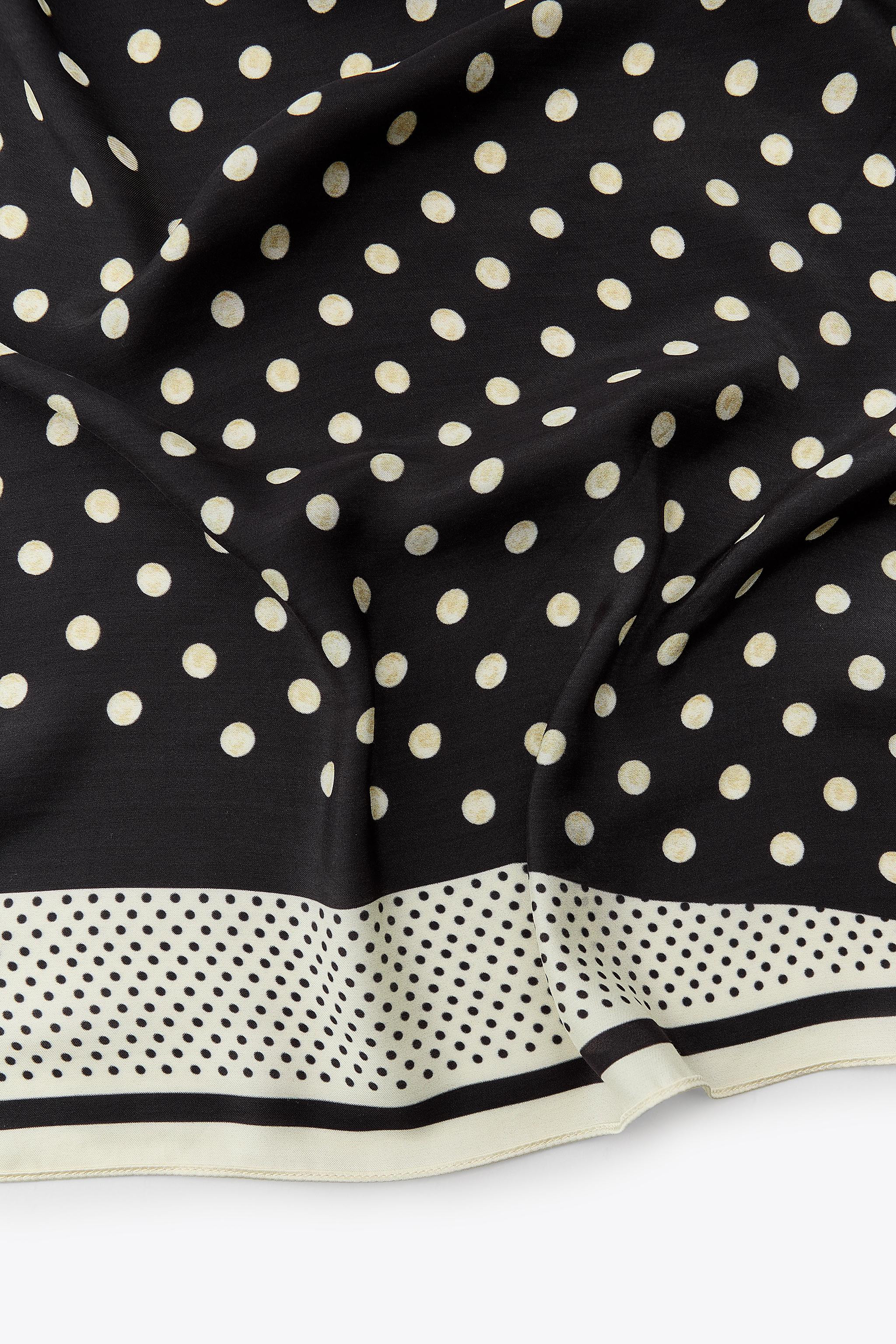POLKA DOT PRINT SCARF | Zara US