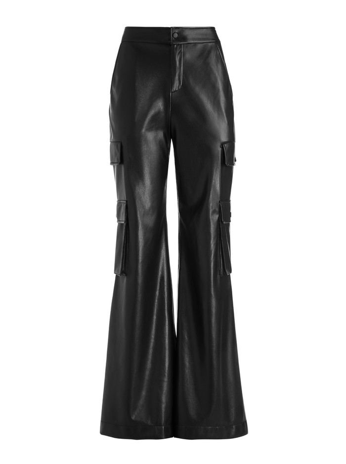 HAYES VEGAN LEATHER WIDE LEG PANT | Alice + Olivia