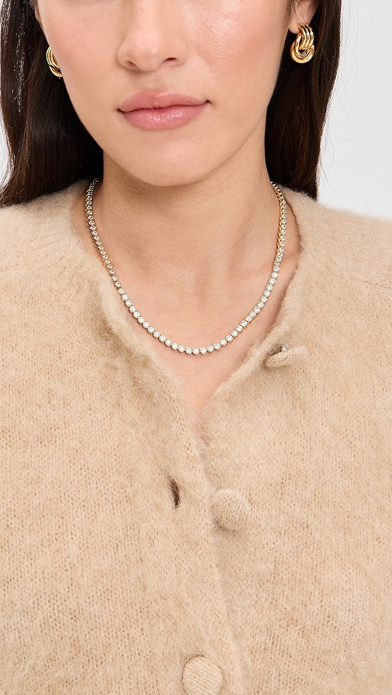 The Tennis Collection Bezel Set Crystal Necklace | Shopbop