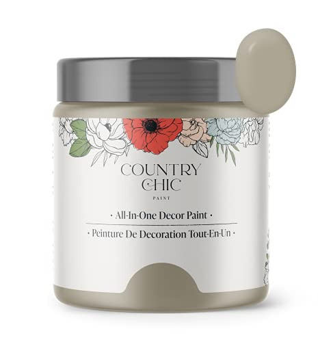 Country Chic All-in-One Chalk Paint for Furniture, Cabinets, Home Decor, Eco-Friendly, Matte Finish, Built-In Primer & Top Coat for Wood, Metal - Soiree (Beige Taupe) - 4 oz (118 ml) | Amazon (US)