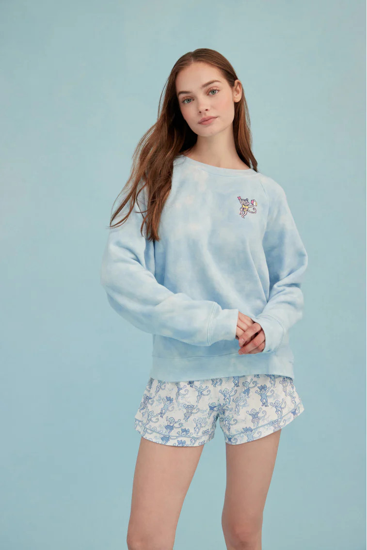 Roller Rabbit x LoveShackFancy Fun In The Sun Monkey Crewneck | LoveShackFancy