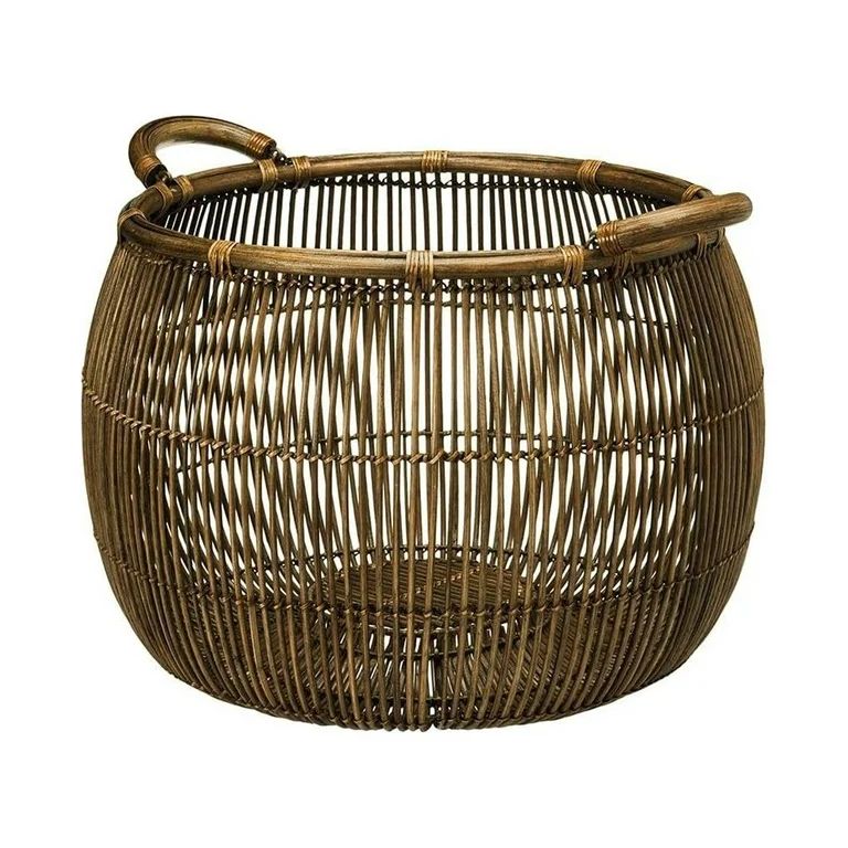 CintBllTer Large Open Weave Rattan Storage Basket | Walmart (US)